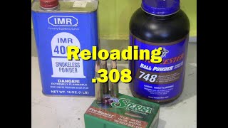 Reloading 308 Win with W748 and IMR4064 powders [upl. by Mattah]