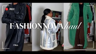 FashionNova Coat Haul  Affordable comfortable coats for the fall ✨ [upl. by Gayler]