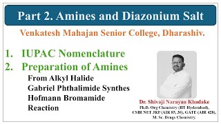 Part 2 Amine and Diazonium Salts [upl. by Josler]