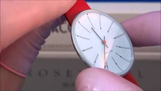 Designhorloge Arne Jacobsen herenhorloge Bankers 43469 RED 40MM [upl. by Agrippina719]