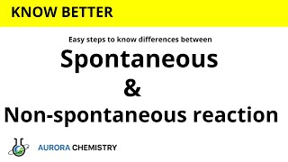 Write differences between SPONTANEOUS and NONSPONTANEOUS reactions [upl. by Coreen]