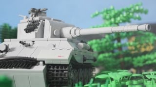 1944 Lego World War Two Tank Battle Panther vs Sherman Tanks [upl. by Freberg871]