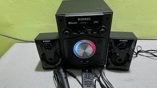 Multimedia Speaker 21 Rinrei SR878W multimedia speaker rinrei share bluetooth full video [upl. by Llerot360]