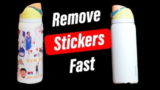 Get Stickers Off Metal Bottles in Minutes with This Simple Trick [upl. by Adnuahs]