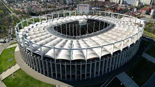 4k aerial footage of the National Arena Lia Manoliu National Stadium Bucuresti Romania [upl. by Yssep]