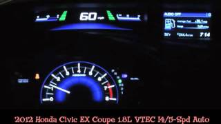 2012 Honda Civic Coupe 060 MPH [upl. by Nodanrb]