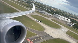 MAX BUZZ  Ryanair B737 MAX Takeoff from Stansted Airport [upl. by Artemed730]