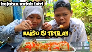 KEJUTAN UNTUK ISTRI  MUKBANG BAKSO ISI TETELAN [upl. by Aharon753]