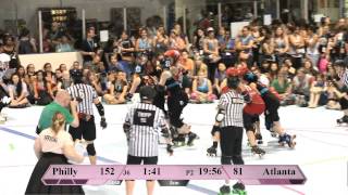 WFTDA Roller Derby Philly Roller Girls vs Atlanta Rollergirls  ECDX 2014 [upl. by Enytsirk489]