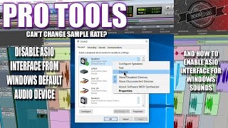 HOW TO DISABLE or enable ASIO INTERFACE FOR WINDOWSPC SOUNDS [upl. by Assenev]