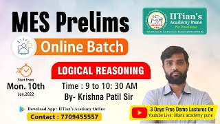 MPSC PRELIMS  FREE DEMO I LOGICAL REASONING  BY KP SIR  IITIANS ACADEMY PUNE [upl. by Darbee]