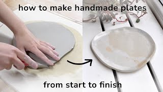 Easy Handmade Plate Tutorial  How to make plates at home [upl. by Adnerak615]