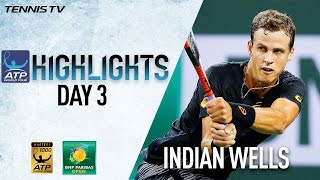 Highlights Pospisil Stuns Murray In Indian Wells 2017 Saturday [upl. by Dijam984]