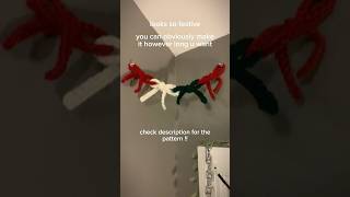 crochet bow garland 🎄christmas festive crochet crocheting crochetpattern bows fyp xyzbca [upl. by Simons747]