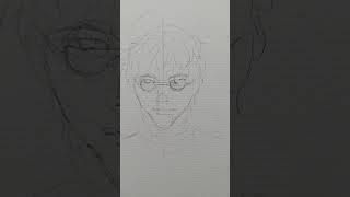 Black haired Gojo Satoru drawing jujutsukaisen anime foryou music [upl. by Akkahs871]