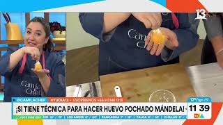 Huevo pochado Cami Chef enseña técnicas para su preparación Tu Día Canal 13 [upl. by Notgnillew]