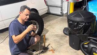 Flat tire repair on the 80 series LandcruiserLexus LX450 [upl. by Ertemed]