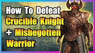 ELDEN RING  HOW TO DEFEAT LEONINE MISBEGOTTEN BOSS AT CASTLE MORNE AT LOW LVL BOSS GUIDE [upl. by Kitchen543]