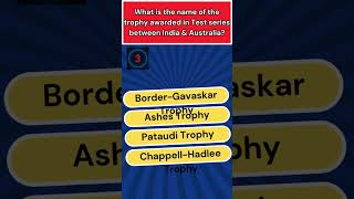 What is the name of the trophy awarded in Test series between India amp Australia [upl. by Anoyk]