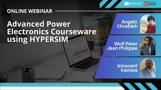 Webinar Advanced Power Electronics Courseware using HYPERSIM [upl. by Aonehc]