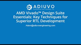 AMD Vivado™ Design Suite Essentials Key Techniques for Superior RTL Development [upl. by Biddick]