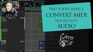 Pro Tools Basics How to Quickly Convert MIDI Into Audio in Pro Tools [upl. by Luemas]