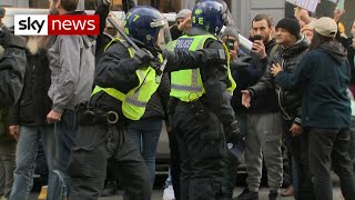 COVID19 More than 150 arrests as antilockdown protesters clash with police in London [upl. by Eiramac792]