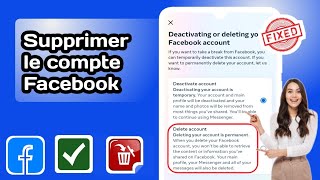 Suppression dun compte Facebook  Comment supprimer définitivement un compte Facebook [upl. by Tavi159]