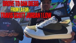 Drove to San Diego from LA for Travis Scott Jordan 1 lows [upl. by Lacagnia]