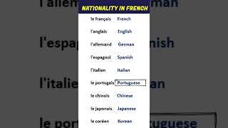 🇨🇵quotNationalities in Frenchquot🇬🇧 shorts french english [upl. by Blood749]