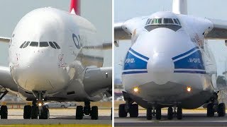 WHICH IS LOUDER  Antonov AN124 vs Airbus A380  Melbourne Airport Plane Spotting [upl. by Donn]