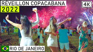 🇧🇷 Rio de Janeiro New Year 2022 Celebration  Revéillon de Copacabana Brazil 【4K】 [upl. by Lenoj]