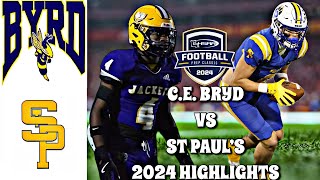 CE Bryd vs St Pauls 2024  Louisiana High School Football LHSAA Div 15A [upl. by Alletnahs85]