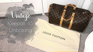 Louis Vuitton  28 Year Old Keepall 45 Unboxing [upl. by Brazee]