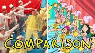 Family Guy Live Action Intro Homemade  Side by Side Comparison [upl. by Hamirak294]