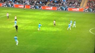 Yaya Toure Goal vs Sunderland Capital One Cup Final 2014 Martin Tyler Commentary [upl. by Emmy815]