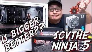 IS BIGGER BETTER Scythe Ninja 5 CPU Cooler Review [upl. by Eeb913]