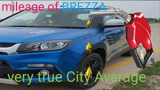 Very true City Mileage of BREZZA Diesel zdiBREZZA की AVERAGE CITY ME प्रमाण k साथTANK FULL METHOD [upl. by Harte]