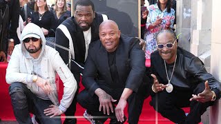 Dr Dre Walk of Fame Ceremony featuring Snoop Dogg Eminem 50 Cent [upl. by Ryann]