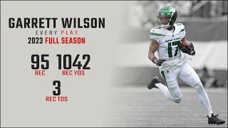 Garrett Wilson Full Season Replay Every Target and Catch in the 2023 NFL Season [upl. by Shing134]