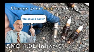 How to change your spark plugs TJ WranglerXJ Cherokee 40L [upl. by Romeyn410]