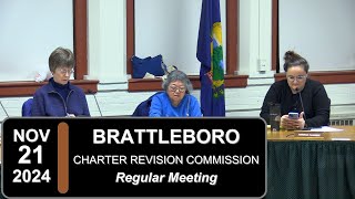 Brattleboro Charter Revision Commission Mtg 112124 [upl. by Lauren124]