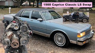 53 LS Swap L33 Tear Down For My 1988 Caprice [upl. by Nanice]