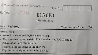 STD 12TH ENGLISH PAPER SOLUTION std12boardexampapersolution std12english [upl. by Hightower]