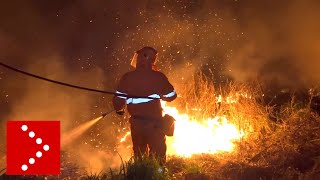 Cogoleto lotta contro le fiamme grande incendio boschivo nella notte [upl. by Montagna288]