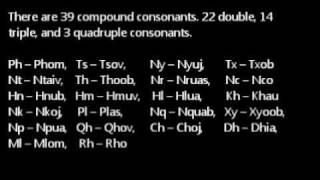 Lesson Two  Hmong Compound Consonants [upl. by Soloma]