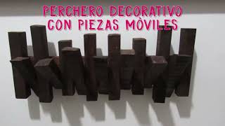 Cómo hacer PERCHERO de PARED CASERO ♻ 100 RECICLADO  LATIN DIY [upl. by Reede222]