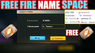 How to Change Name like a Pro in Free Fire  Create FF Name with Space  FF Nickname Pro 2022 [upl. by Nelleeus991]