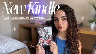 i got a kindle 📖 unboxing proscons  kindle unlimited recommendations ✨ [upl. by Aleyak]