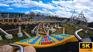 Pantheon POV 5K Intamin MultiLaunch Busch Gardens Williamsburg VA [upl. by Eetnuahs]